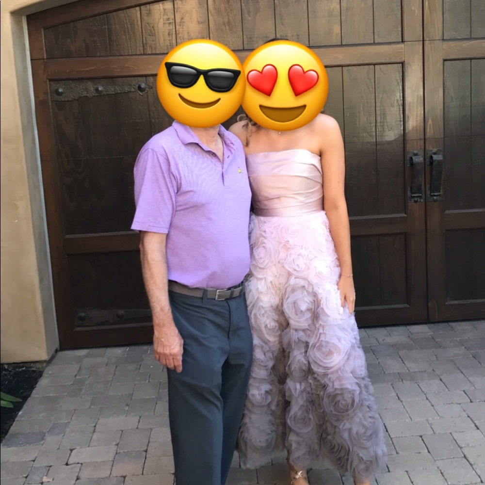 Marchesa Notte Ombré Tea length gown